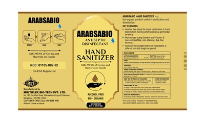 Arabsabio-20ml (Hand Sanitizer Label For Us (fda) Arabsabio   20ml)